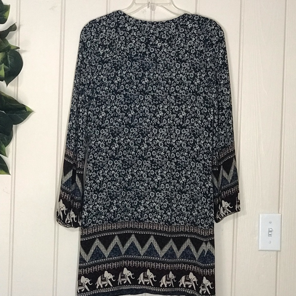 Ladies Altar’d State LS Multicolor Design Dress Elephants Flower Floral 
XS 0 2… - Picture 8 of 14